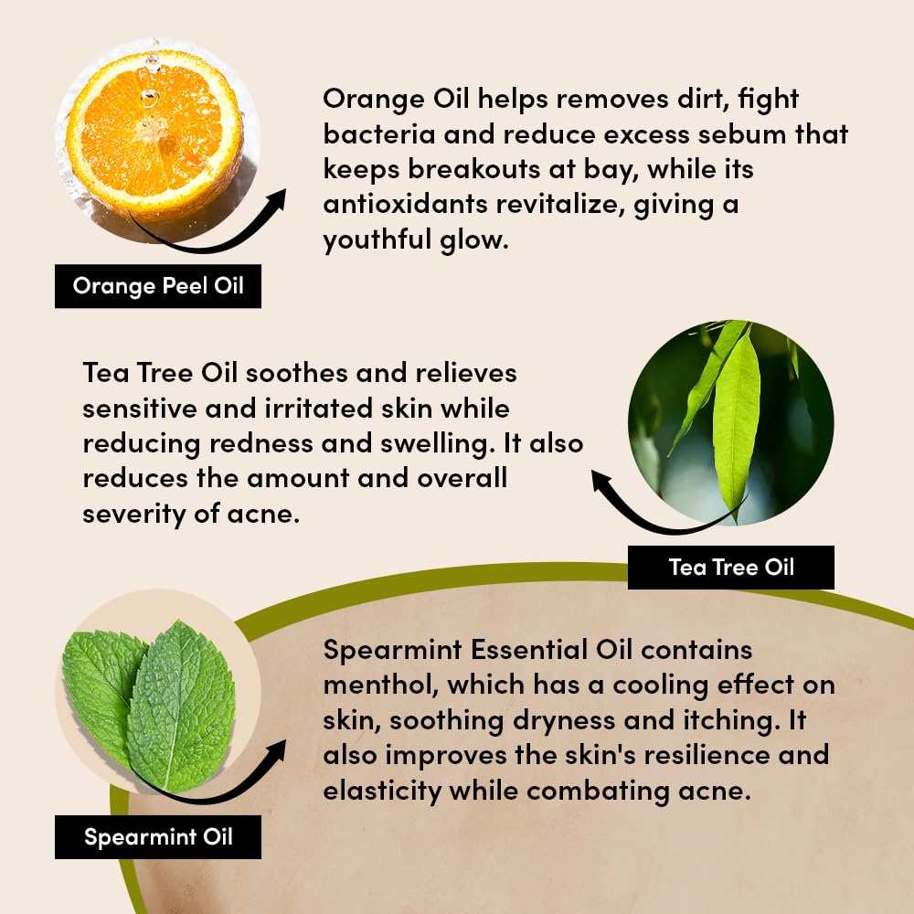 Urban Veda Purifying Face Wash | Acne Face Wash for Pimple and Acne | Tea Tree Cleanser for Oily Skin | Organic Neem and Tea Tree Face Wash | Face Wash for Women & Men | 5.1 Fl Oz