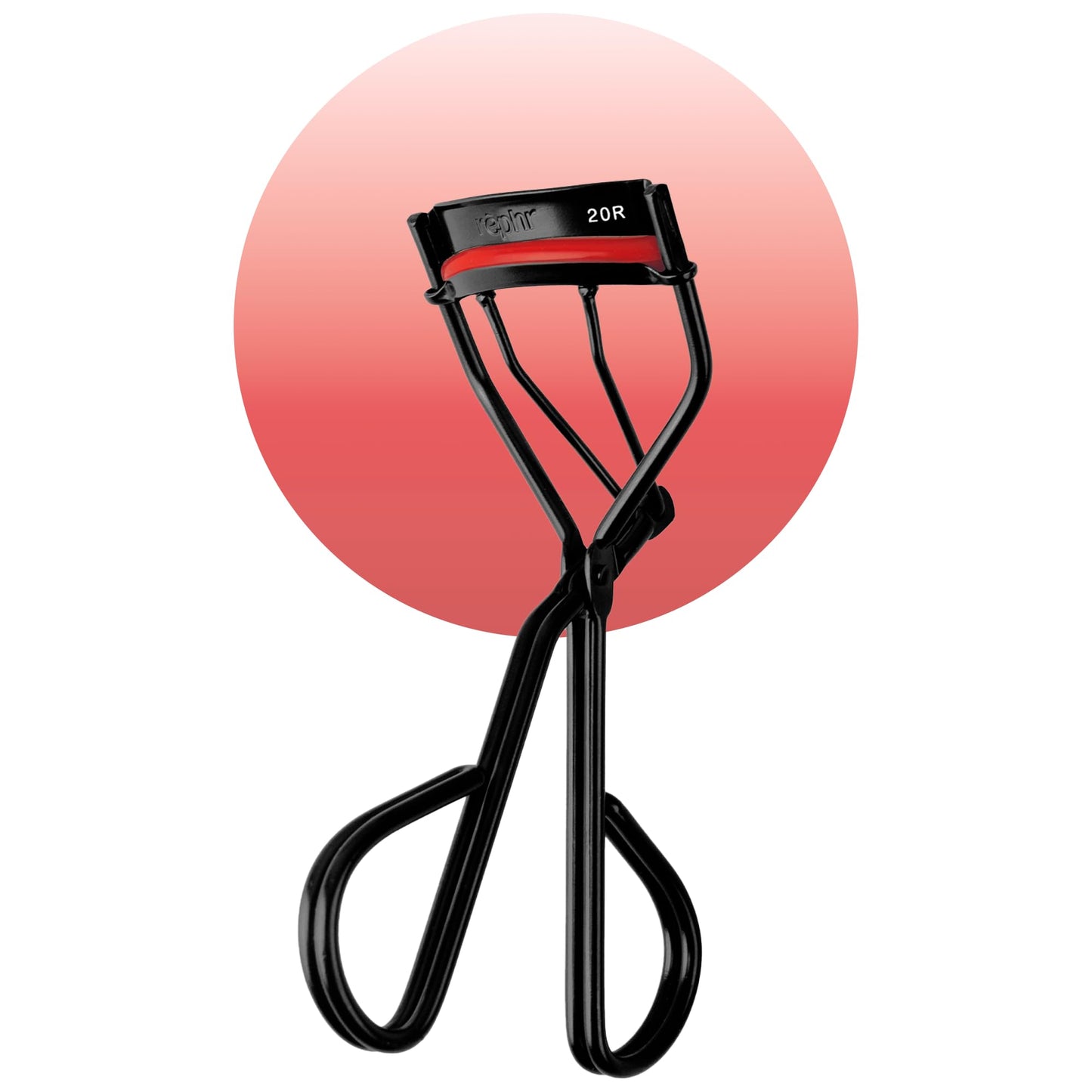rephr 20R Wide & Flat Eyelash Curler, Double-Barrel Design with 5 Refill Pads, New Improved Durable Coating, Curvature for Universal Eye Shapes