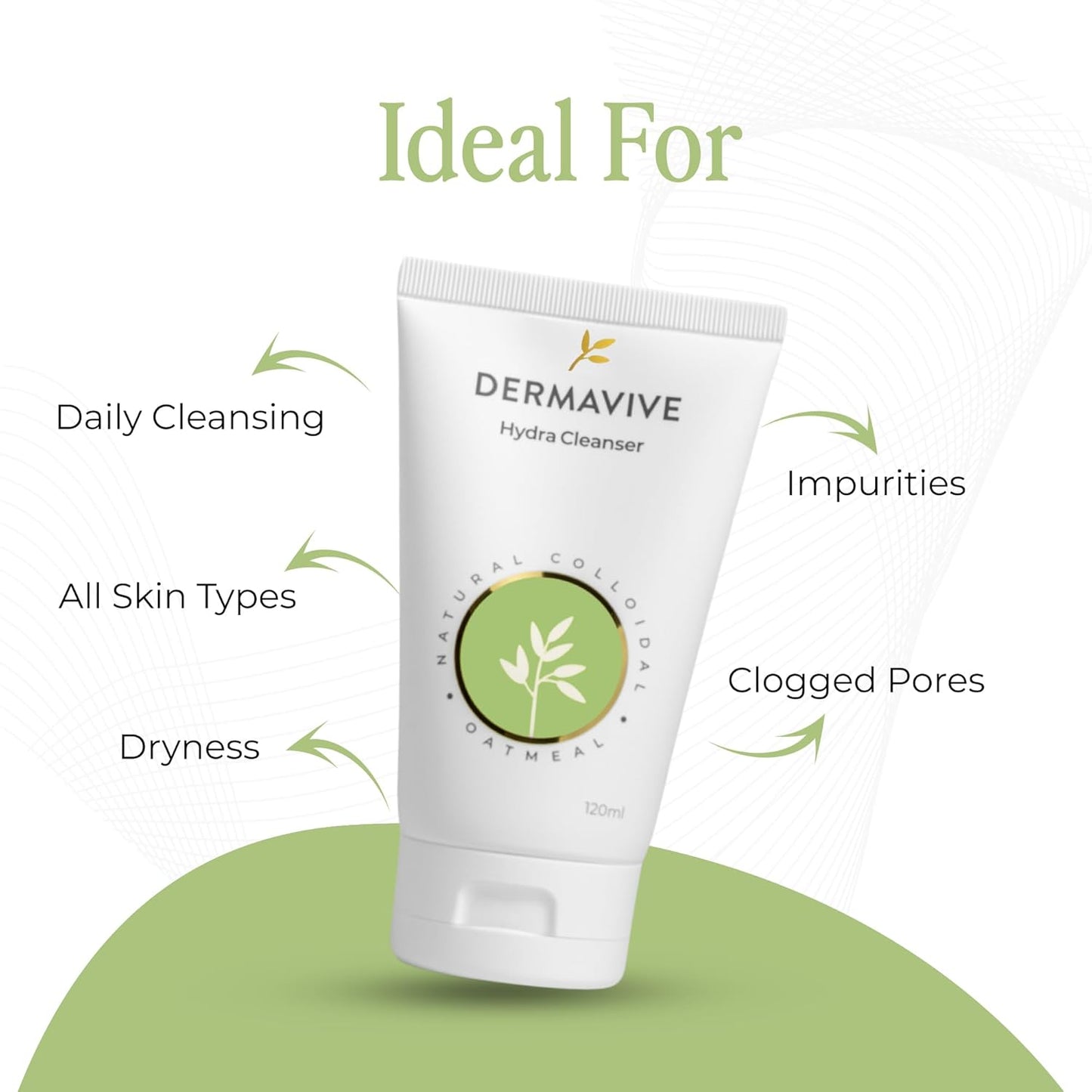 Sensitive Skin Care Bundle - Hydrating Facial Cleanser & Oatmeal Body Hydrator | For Dry, Flaky, Itchy Skin | 120ml + 100g