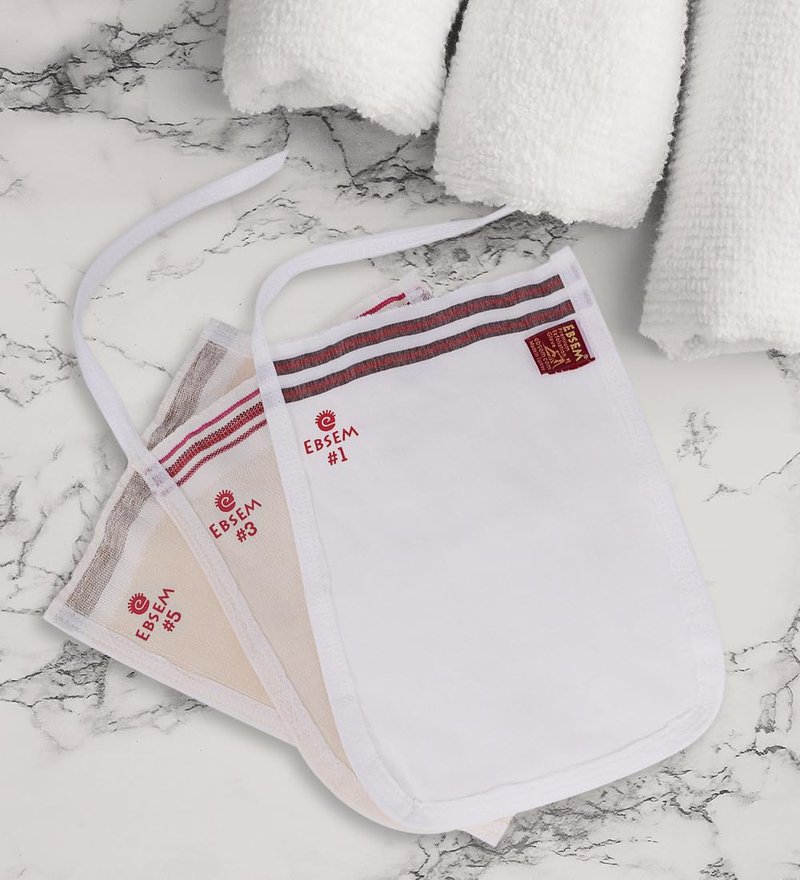 EBSEM 3 Different Gloves Turkish Bath Hamam Hammam Spa Exfoliator Peeling Kese Mitt Face, Body, Foot Exfoliating Gloves