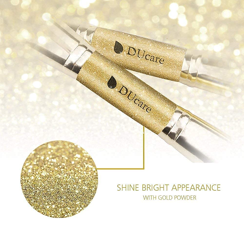 DUcare Duo End Foundation Powder Buffer Contour Brushes 2PCS + Eyeshadow Brush Set 5pcs