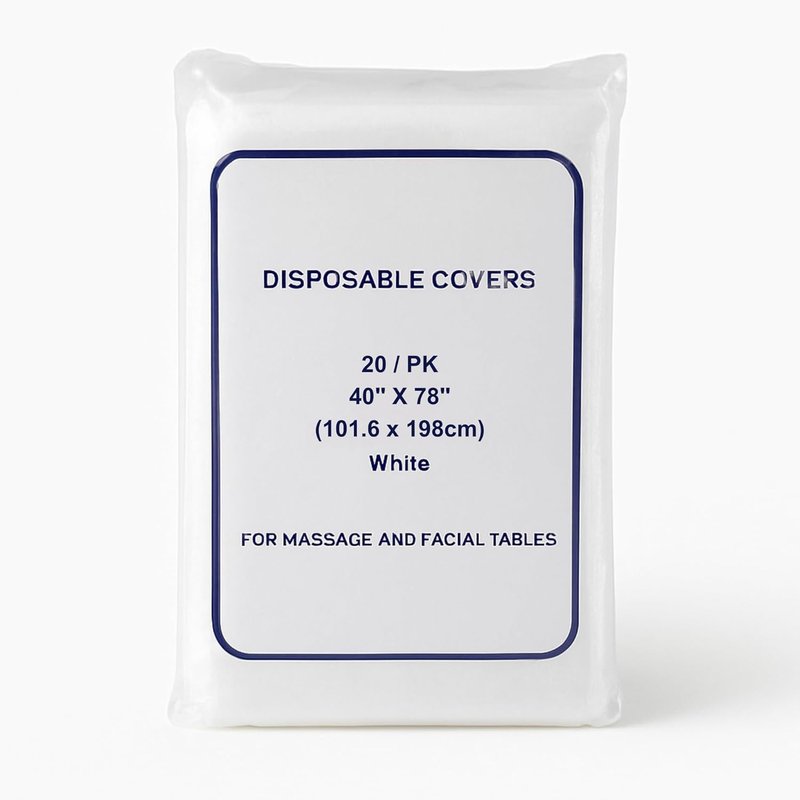 Disposable Non-Woven Bed Sheets - Pre-Cut 40"x78" White Sheets for Salon, Spa, Tattoo & Beauty Services