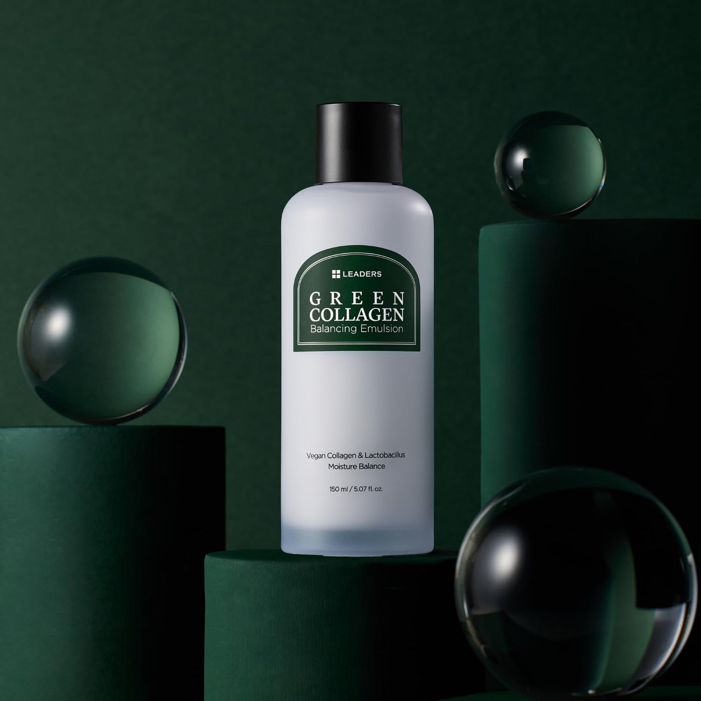 LEADERS Green Collagen Balancing Emulsion – Hydrating Emulsion to Balance Skin's Oil and Moisture Levels & Helps Hydrate Dry Skin, Gentle Plant Based Formula – 150ml