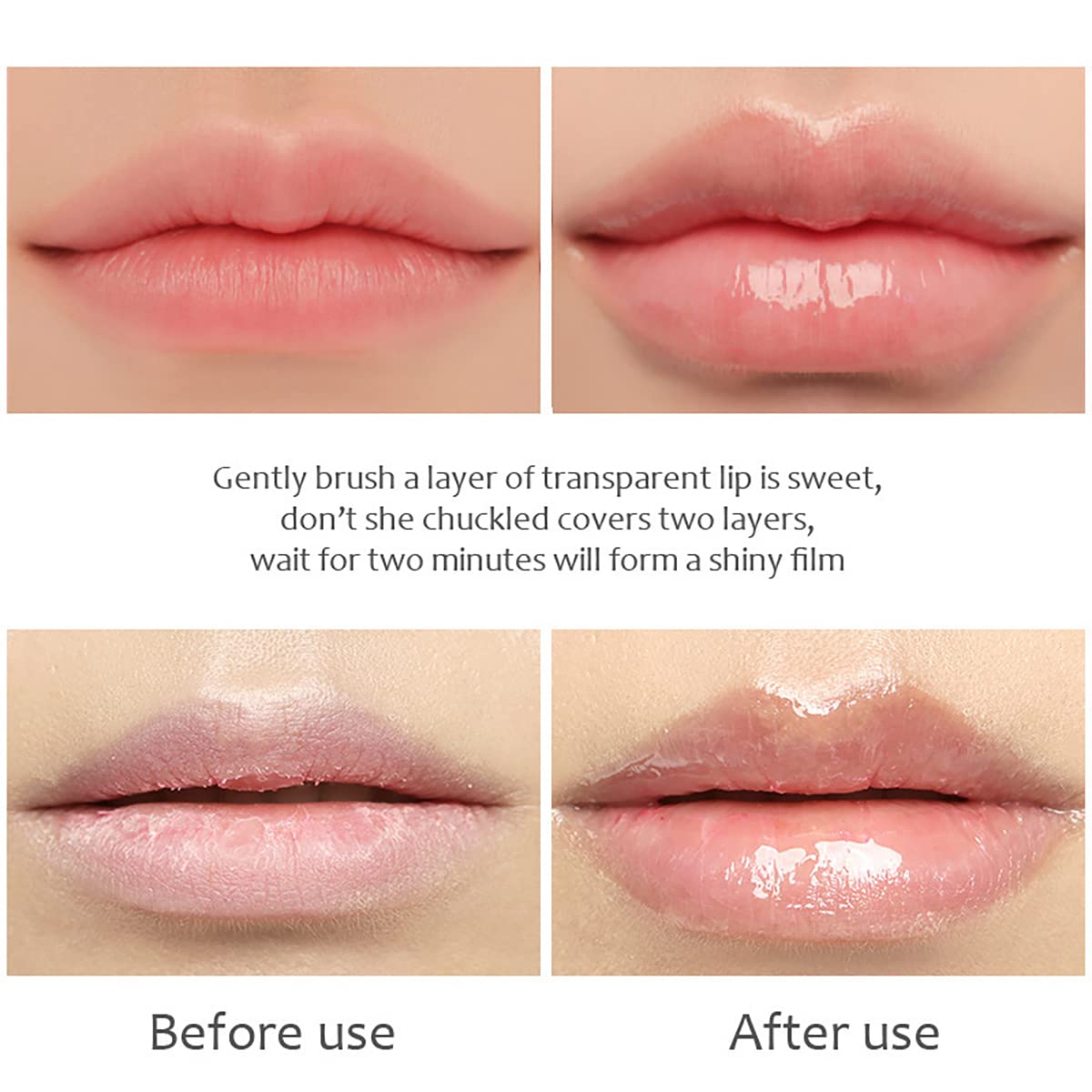 Alisesun Lip Oil Hydrating Tinted Lip Balm, Plump Lip Gloss Lip Care Transparent Toot Lip Oil Tinted (004# Transparent)