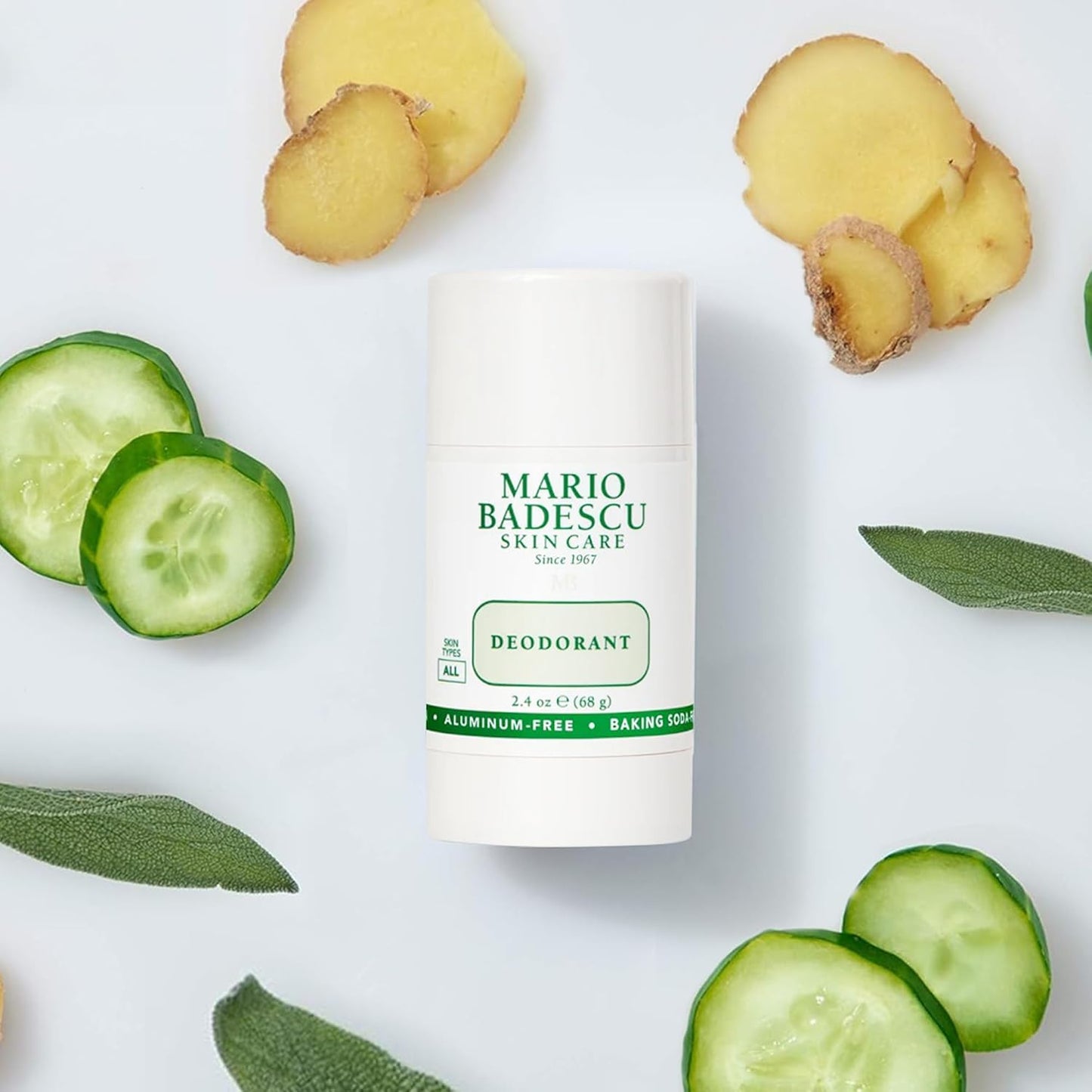 Mario Badescu Aluminum-Free Deodorant - Baking Soda & Paraben-Free | All-Day Odor Protection for Men & Women