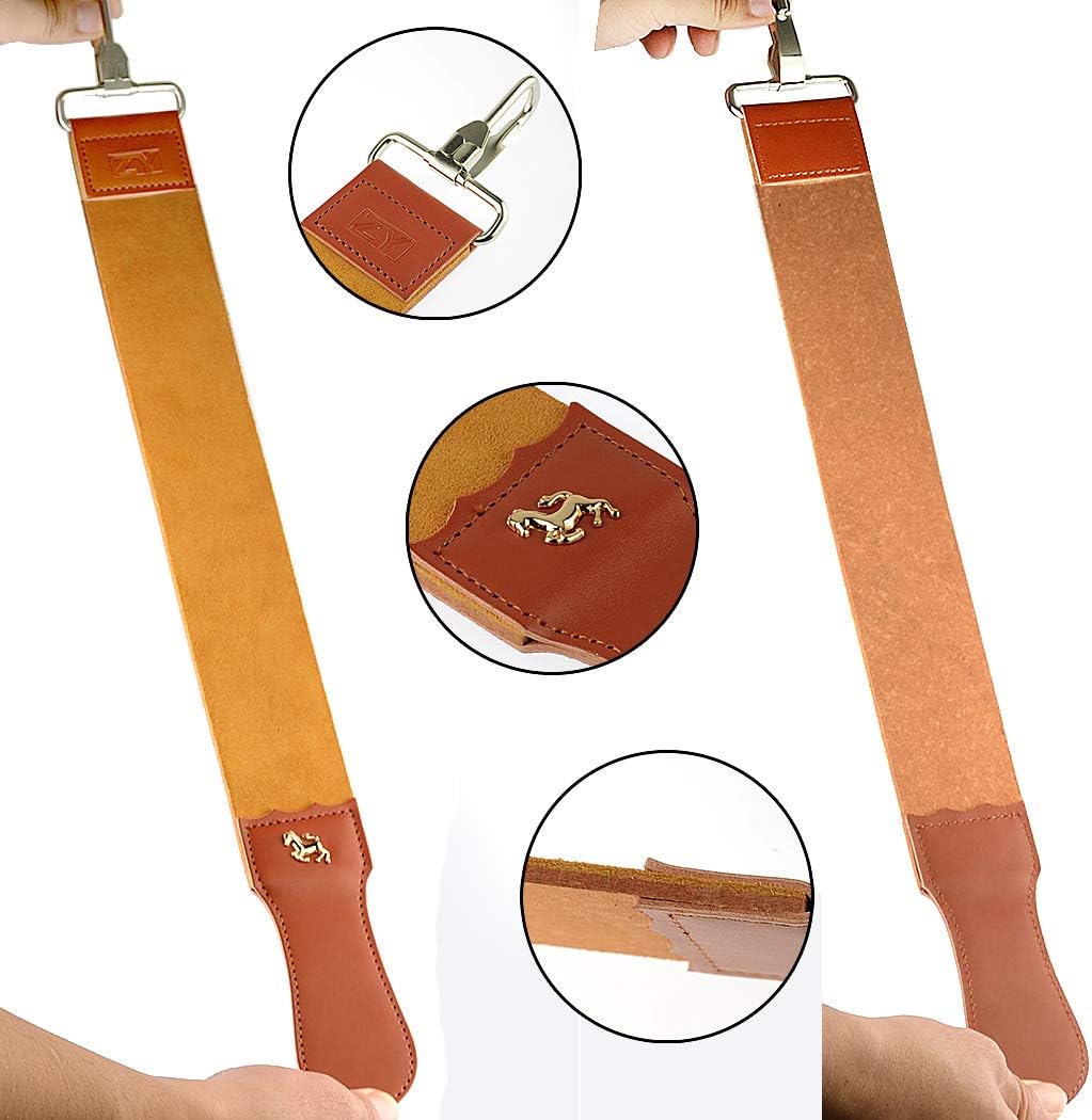 Grandslam Straight Razor Kit - Steel Cutthroat Shaving Set with Leather Strop, Brush & Bowl | Perfect Gift for Men