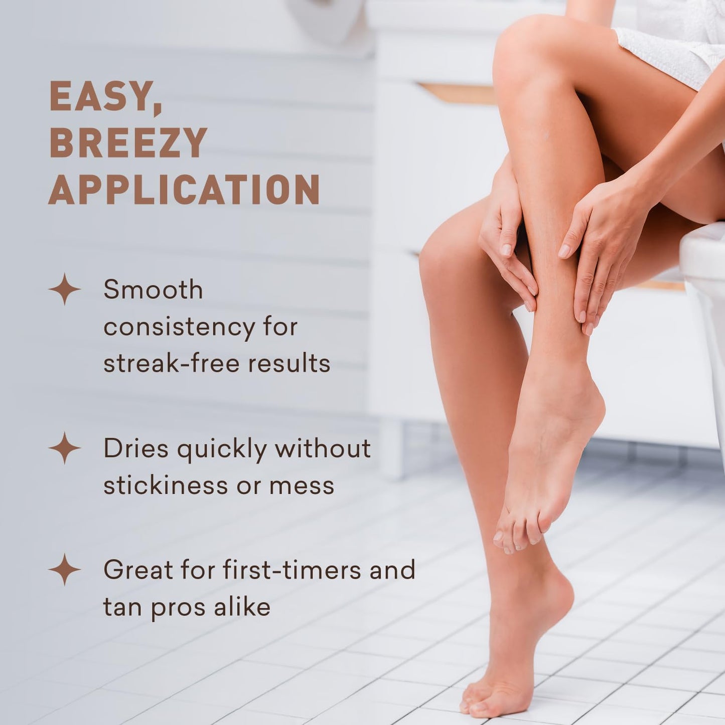 Sunless Tanning Lotion - Light to Medium tones | Indoor Self- Tanner | Body Tanning Lotion | Sun- Kissed Glow| Bronzer Lotion For All Skin Types |Just Nutritive | 8 Oz
