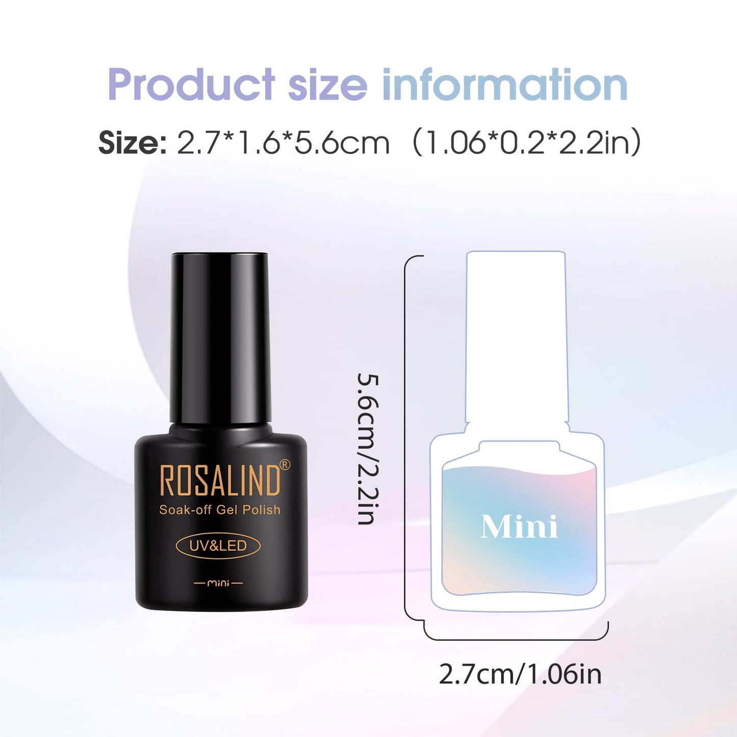 ROSALIND 42 Pcs Gel Nail Polish Set, 38 Colors All Seasons Nail Polish Set Colorful Begginer Kit with Base Coat & Glossy/Matte/Glitter Top Coat, Gel Nail Art Manicure Salon DIY Gifts