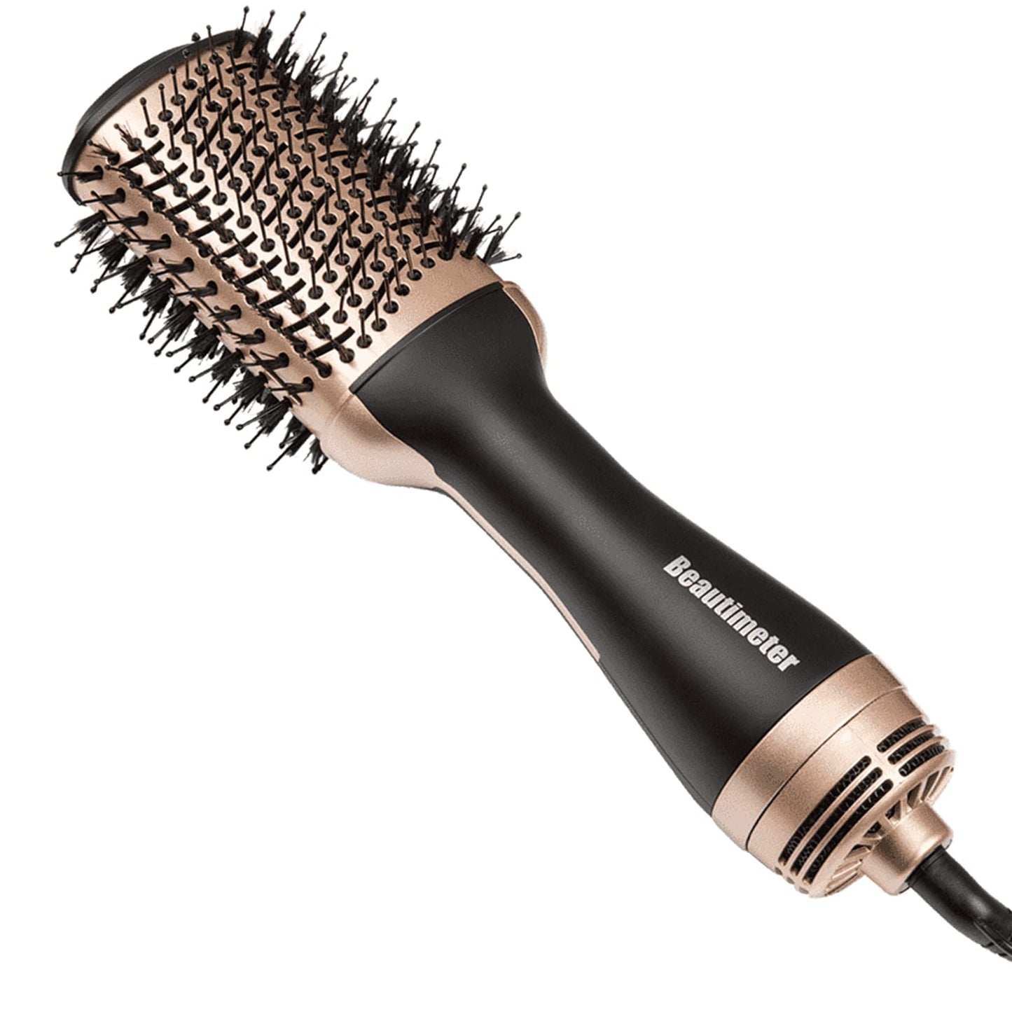 Beautimeter Blow Dryer Brush, Hot Air Brush One Step Hair Dryer and Styler Volumizer, 4 in 1 Negative Ionic Hair Styler with Oval Barrel for Smooth, Frizz-Free Hair Types, Red & Black