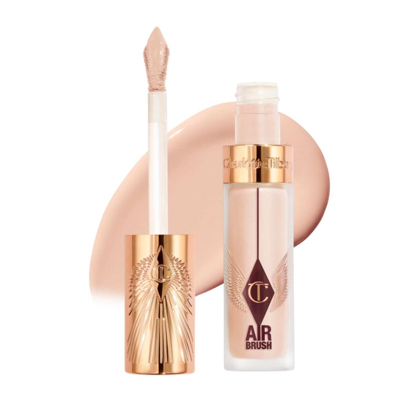 Charlotte Tilbury AIRbrush Flawless Blur Concealer - Concealer for Dark Circles, Blemishes & More - Hydrating, Full Coverage with a Natural Matte Finish - 4 Fair
