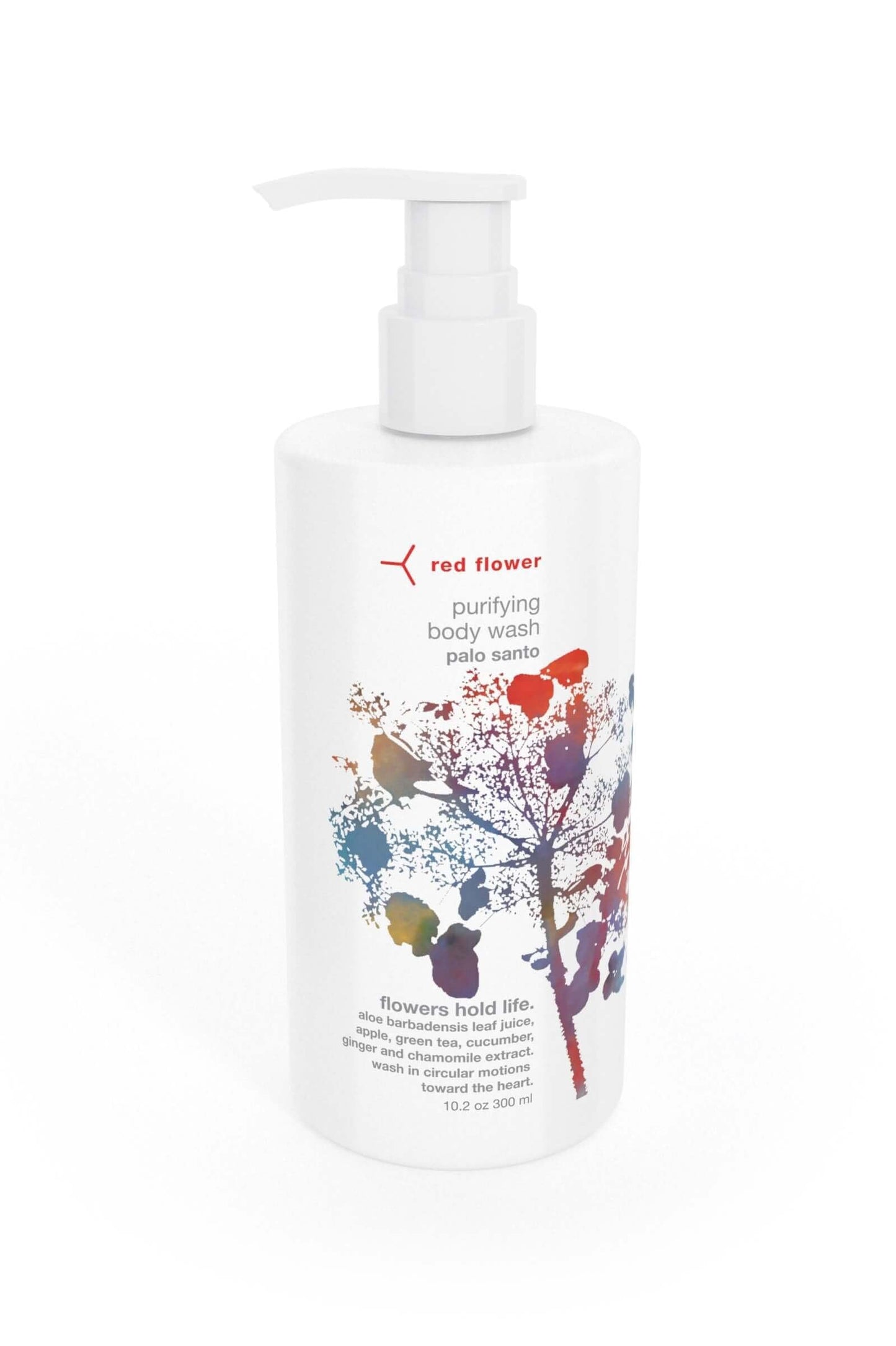 Red Flower Palo Santo Purifying Body Wash – Cleanse & Hydrate Botanical Shower Gel with Organic Fruit & Leaf Extracts for Hydrated, Radiant Skin (10 oz)