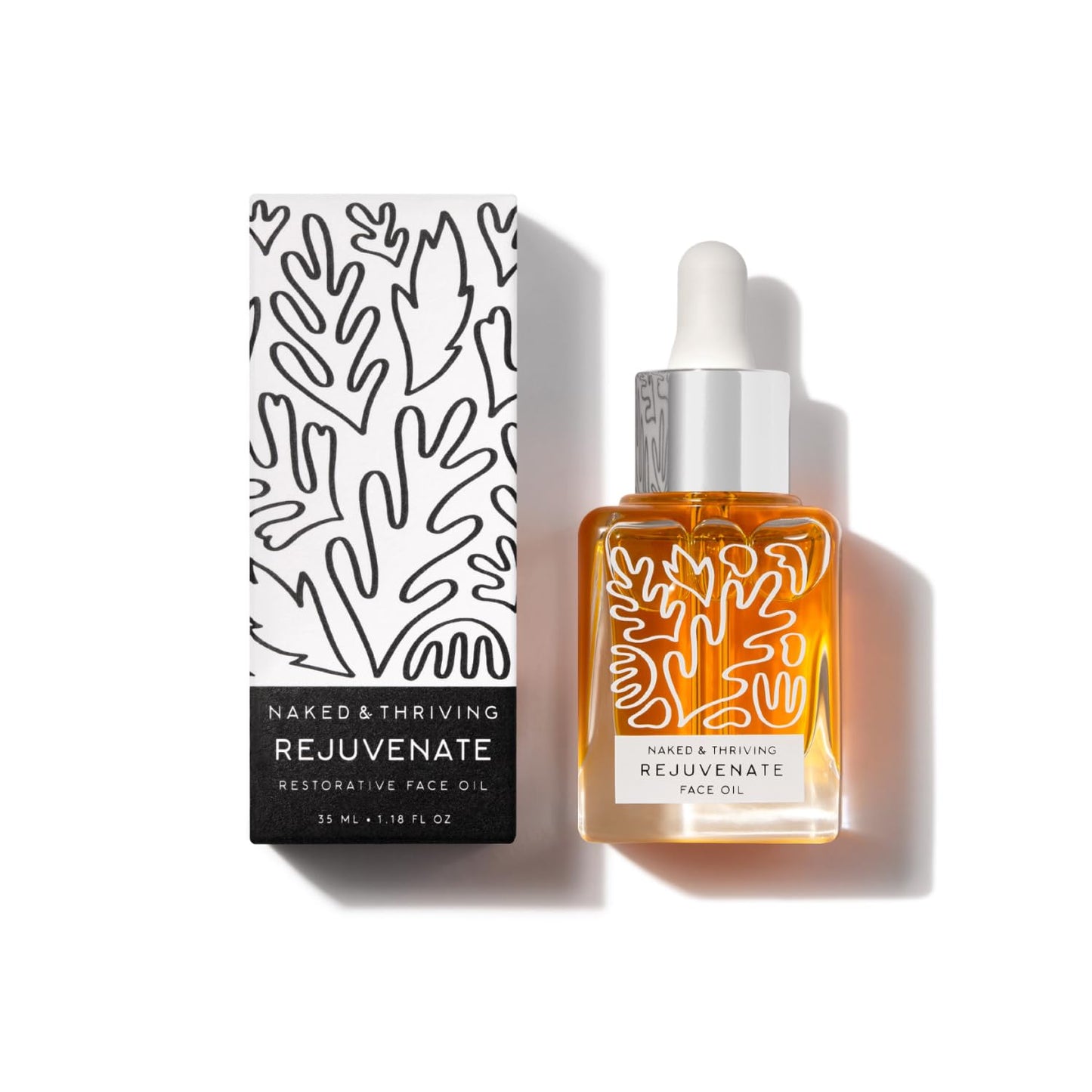 Naked & Thriving Rejuvenate Restorative Face Oil - Organic Vegan Formula for Wrinkle Reduction & Deep Hydration | 1.18 oz (35 mL)