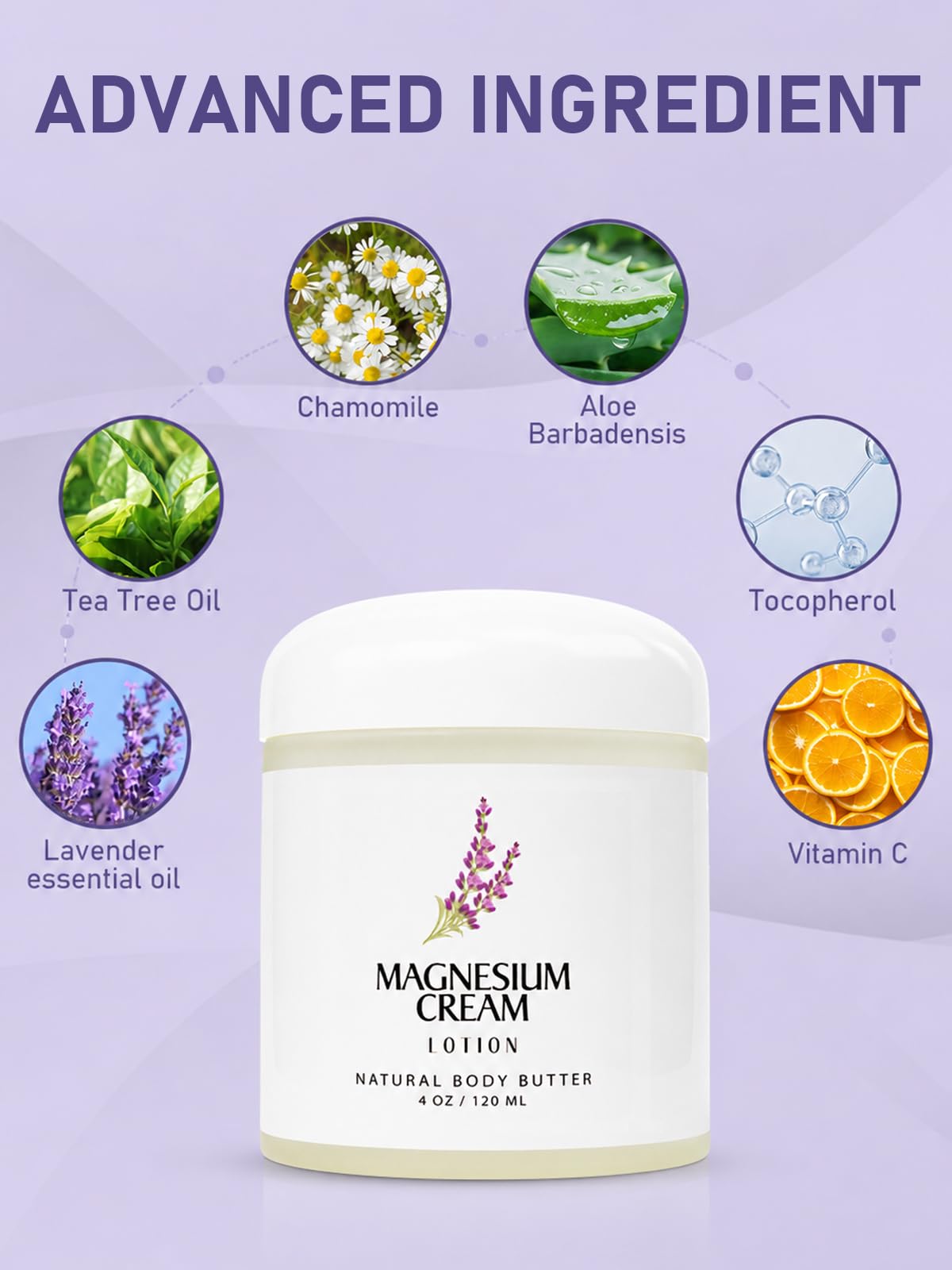 HUSPUR Magnesium Cream, Magnesium Lotion with Arnica, Soothing Relaxation with Natural Magnesium Ingredients Hydrating & Nourishing for Joints, Apply to Before Bed, 2 Pack