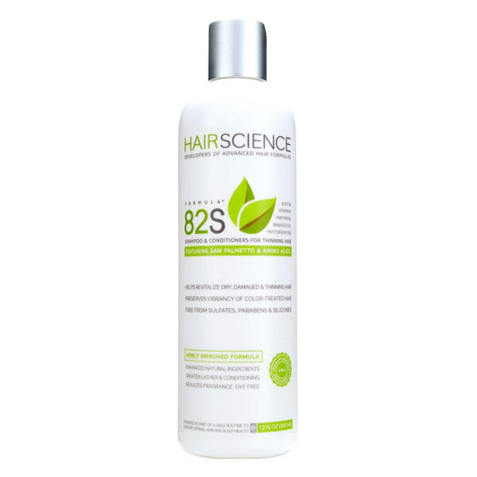Hair Science Formula 82S | Scalp & Hair Health Shampoo | With Saw Palmetto & Biotin | For Volume, Strength & Thinning Concerns | Sulfate-Free | 12 oz