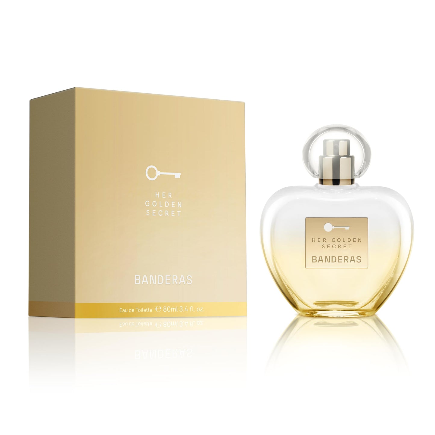 Banderas Perfumes - Her golden secret - Eau de toilette Spray for Women - Long Lasting - Fruity, Floral and Vanilla Notes - 2.7 Fl Oz (Pack of 2)