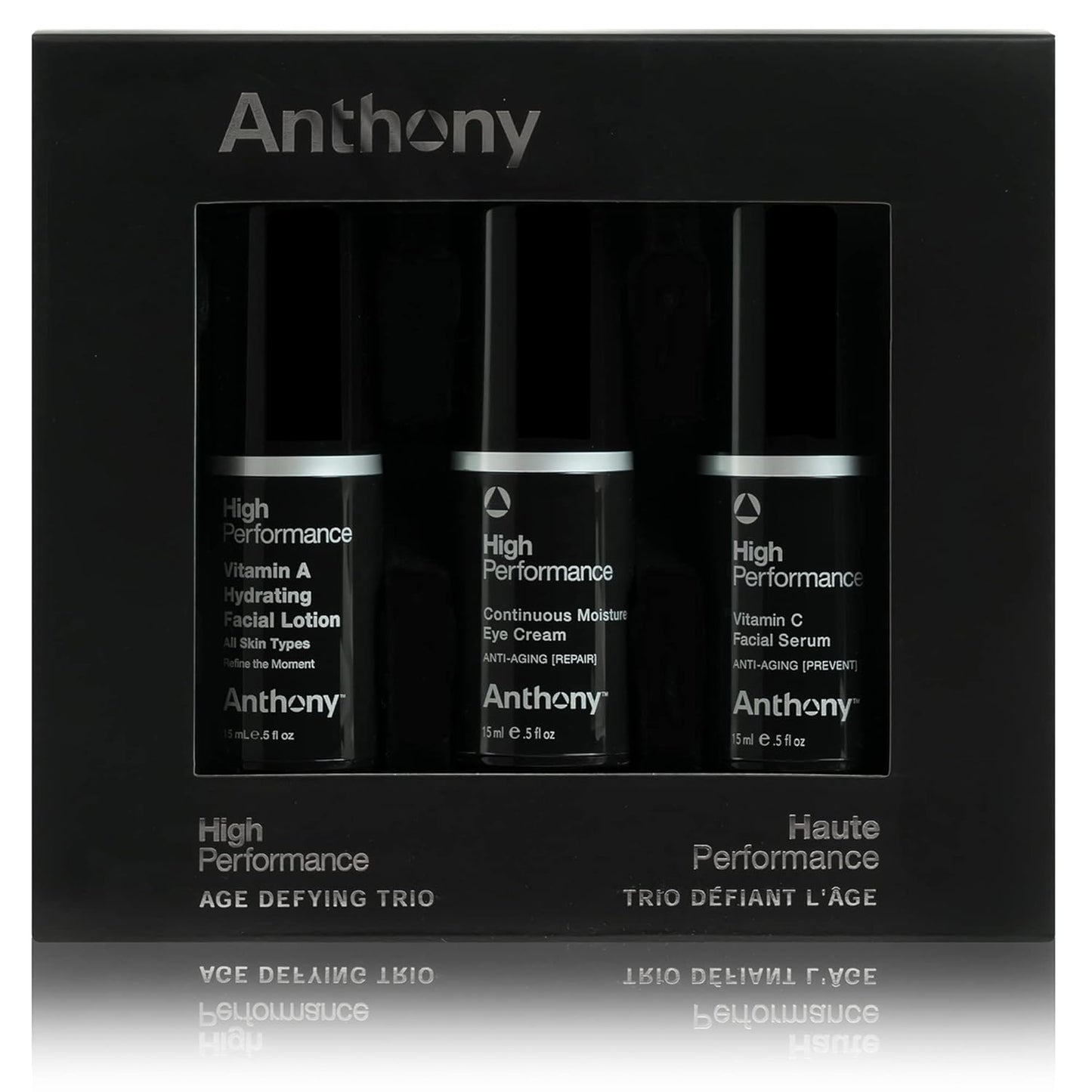 Anthony High-Performance Trio Kit | Anti-Aging Eye Cream, Vitamin C Serum & Lotion - 0.5 Fl Oz Each