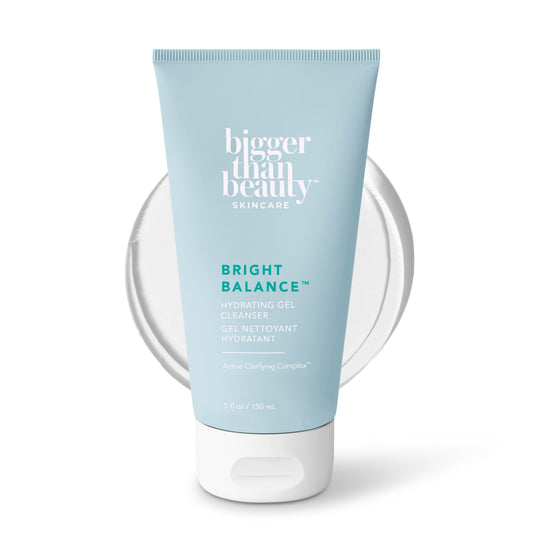 Bigger Than Beauty Skincare Hydrating Gel Cleanser, Face Wash with Hyaluronic Acid & Vitamin C for All Skin Types, Daily Skin Care, Makeup Remover for Women, Facial Cleanser, Vegan & Cruelty Free