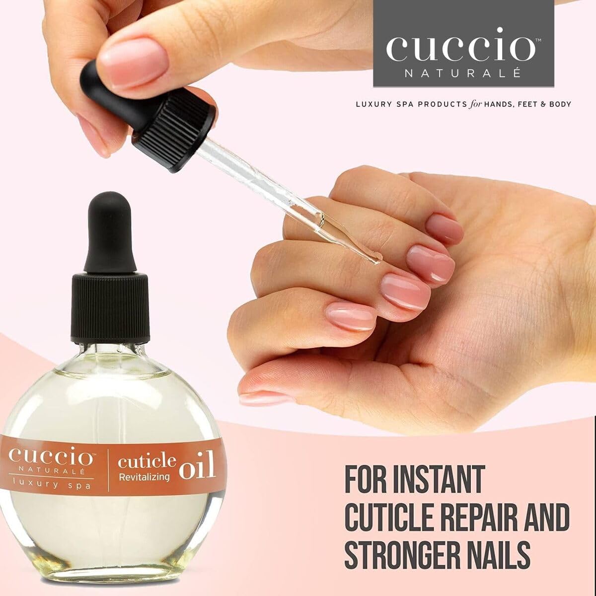 Cuccio Naturale Revitalizing Hydrating Cuticle Oil - Repair Damaged Skin & Nails - Vanilla Bean & Sugar - 2.5 Oz (Pack of 2)