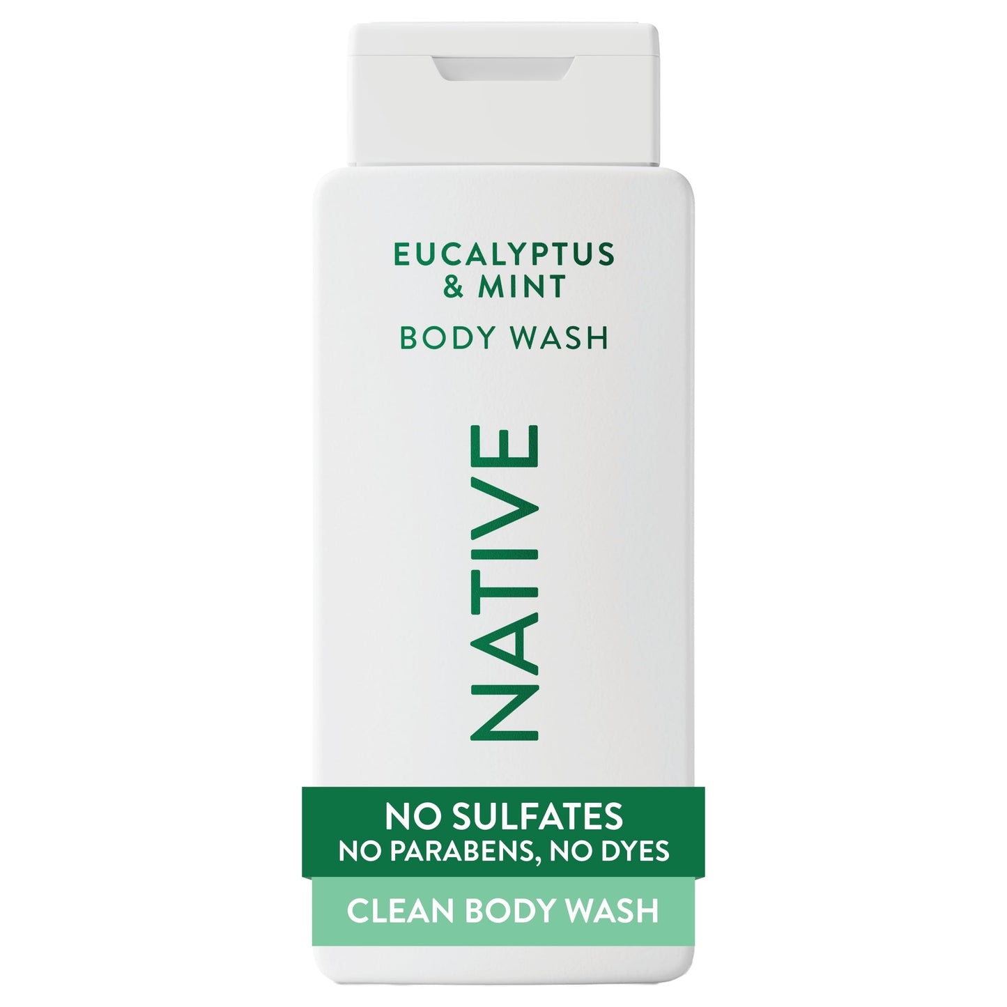 Native Body Wash Contains Naturally Derived Ingredients | For Women & Men, Sulfate, Paraben, & Dye Free Leaving Skin Soft and Hydrated | Eucalyptus & Mint 18 oz
