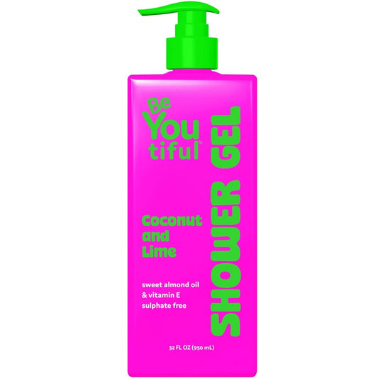 BeYoutiful Moisturizing Body Wash, Balancing Hydrating Shower Gel, Cruelty Free Natural Sensitive Skin Care for Kids and Teens, 32oz