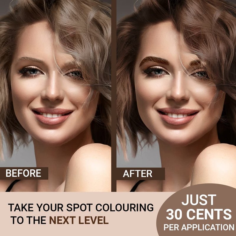 Mina ibrow Hair Color Refill Pack Medium Brown|Natural Spot coloring and Professional Hair Tinting Powder, Water and Smudge Proof | No Ammonia, No Lead with 100% Gray Converge