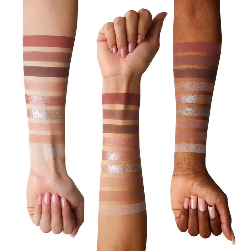 Honeybee Gardens Timeless Magnolia Eye Shadow Palette – 9 Shades Matte & Shimmer, Neutral Browns & Pinks, Vegan, Cruelty-Free Pressed Powder Eyeshadow, 0.45 oz