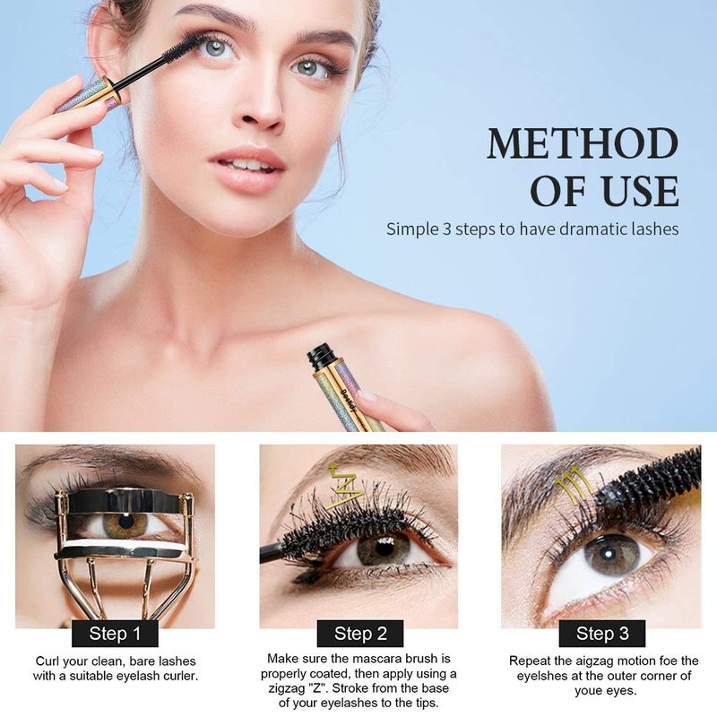 Bestidy 4D Silk Fiber Lash Mascara - Natural Waterproof, Smudge-proof, Thickening & Lengthening, No Clumping, Lasts All Day