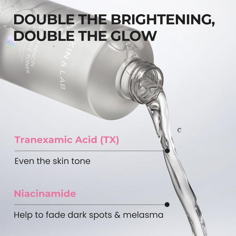 [SKIN&LAB] TX Niacin Essence Toner, 3% TXA+ 5% Niacinamide, Dark Spot Care Hydrating Facial Toner, Dark Spot Korean Skincare, lightweight, watery texture, Silicone Free, 6.76 fl. oz.