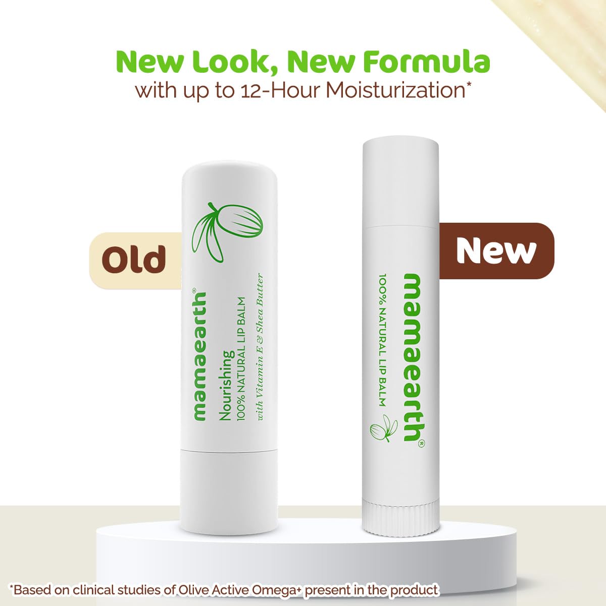 Mamaearth Nourishing Lip Balm with Vitamin E & Shea Butter | 100% Natural Lip Care | Deep Moisturization & Soft Lips | 0.14 oz (4 g)