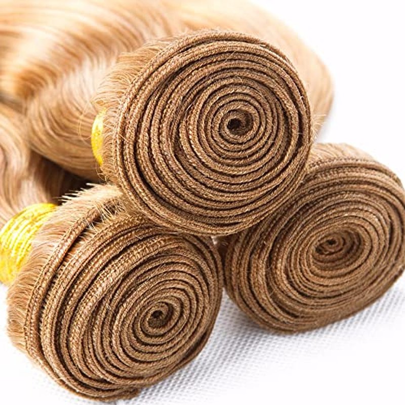 Honey Blonde Bundles Human Hair 613 Body Wave Bundle Blonde Body Wave Bundle 14 14 14 inch P27/613 Human Hair Bundles