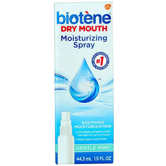 Biotene Moisturizing Mouth Spray Gentle Mint, 1.5 FL OZ (Pack of 2)