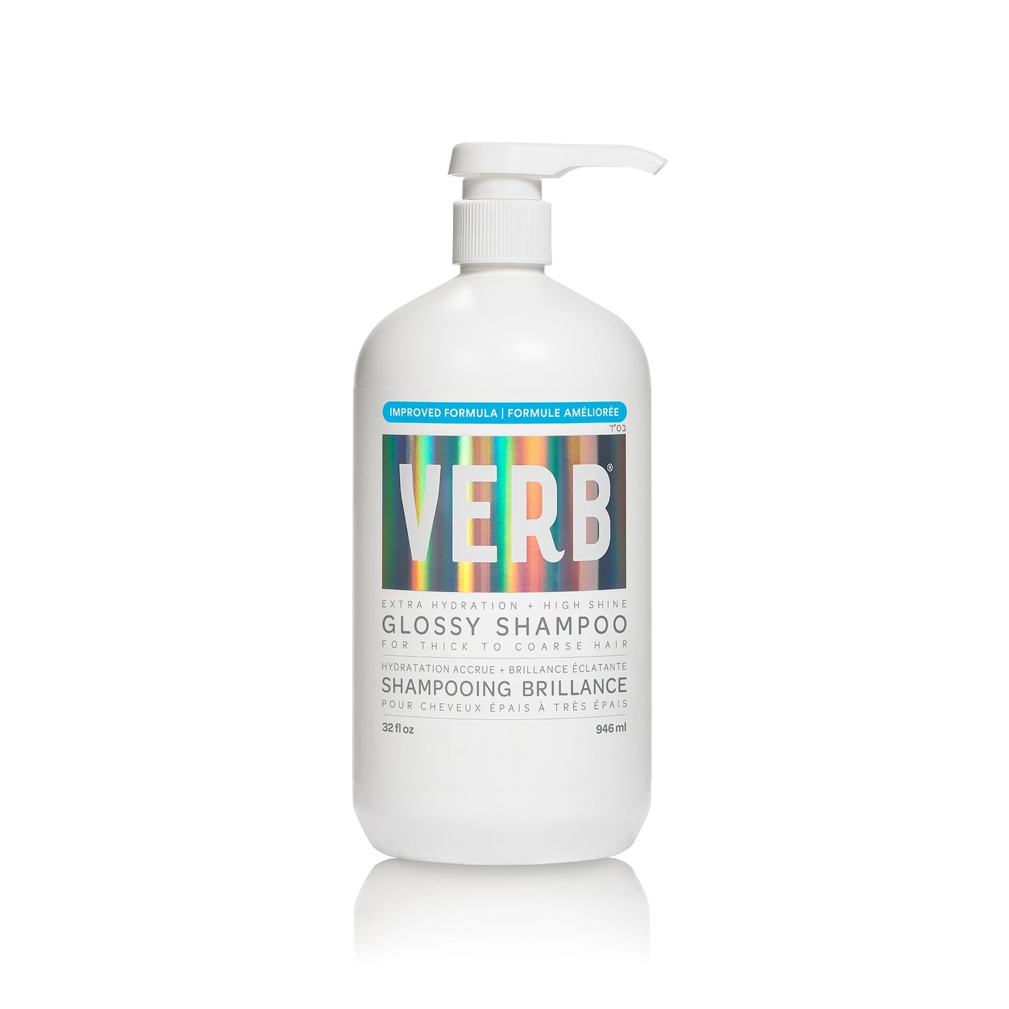 VERB Glossy Shampoo, 32 fl oz | Rich Cleanser for Thick Coarse Hair