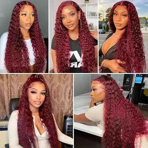 Dark Burgundy Bundles Human Hair 99J Water Wave 1 Bundle 20 inch Unprocessed Brazilian Virgin Hair Color Red Bundles