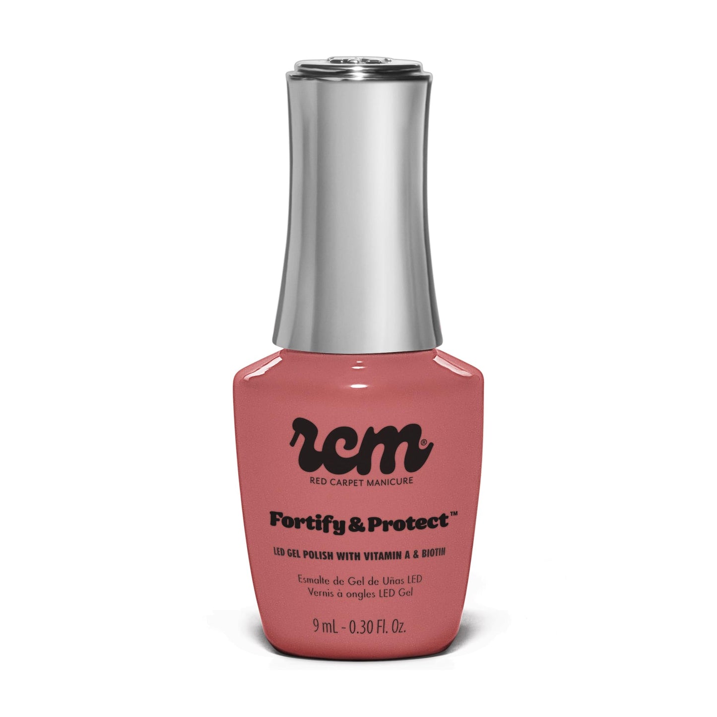 RC Red Carpet Manicure Fortify & Protect Rosy Mauve Crème Gel Polish for Strong, Healthy Nails - Infused with Vitamin A & Biotin - (Made for Me) LED Nail Gel Color, 0.3 Fl Oz