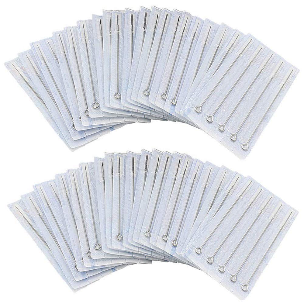 Tattoo Needles Set - Autdor 200PCS Mixed Tattoo Needles 3RL,5RL,7RL,9RL,3RS,5RS,7RS,9RS,5M1,7M1 Disposable Sterile Tattoo Gun Needles Assorted Liners,Shaders and Magnum (Mixed-RL/RS/M1-200pcs)