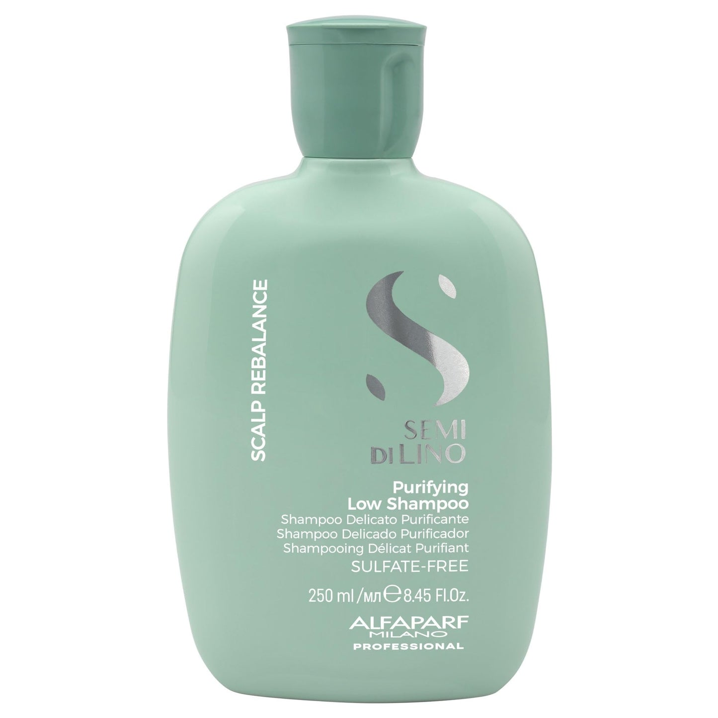 ALFAPARF MILANO Semi di Lino Scalp Rebalance Shampoo for Dry Scalp - Sulfate Free Shampoo - For Excessive Oiliness and Flakes - Professional Salon Quality - 8.45 Fl Oz