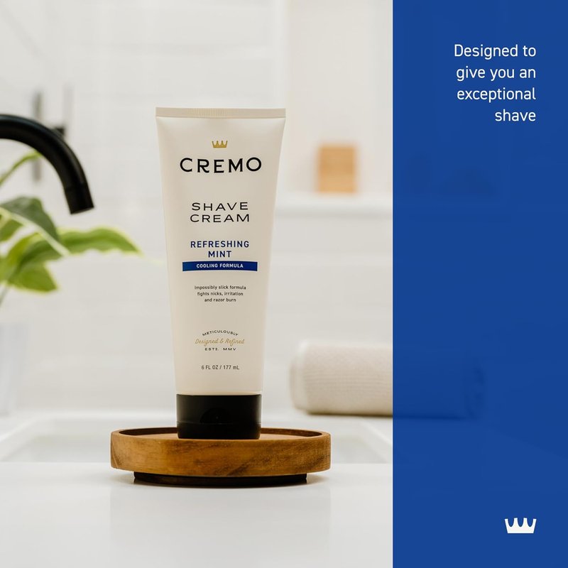 Cremo Cooling Shave Cream - Soothing Formula for Smooth Shaving | 6 Fl Oz