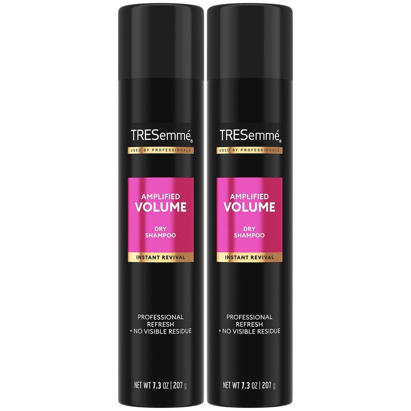 TRESemmé Dry Shampoo Spray, Volume Clean 2-Pack – Refreshes & Absorbs, Warm Petals, 7.3 Oz Ea