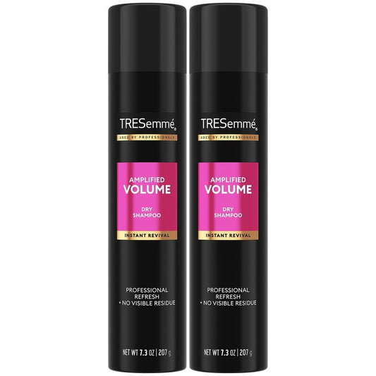 TRESemmé Dry Shampoo Spray, Volume Clean 2-Pack – Refreshes & Absorbs, Warm Petals, 7.3 Oz Ea