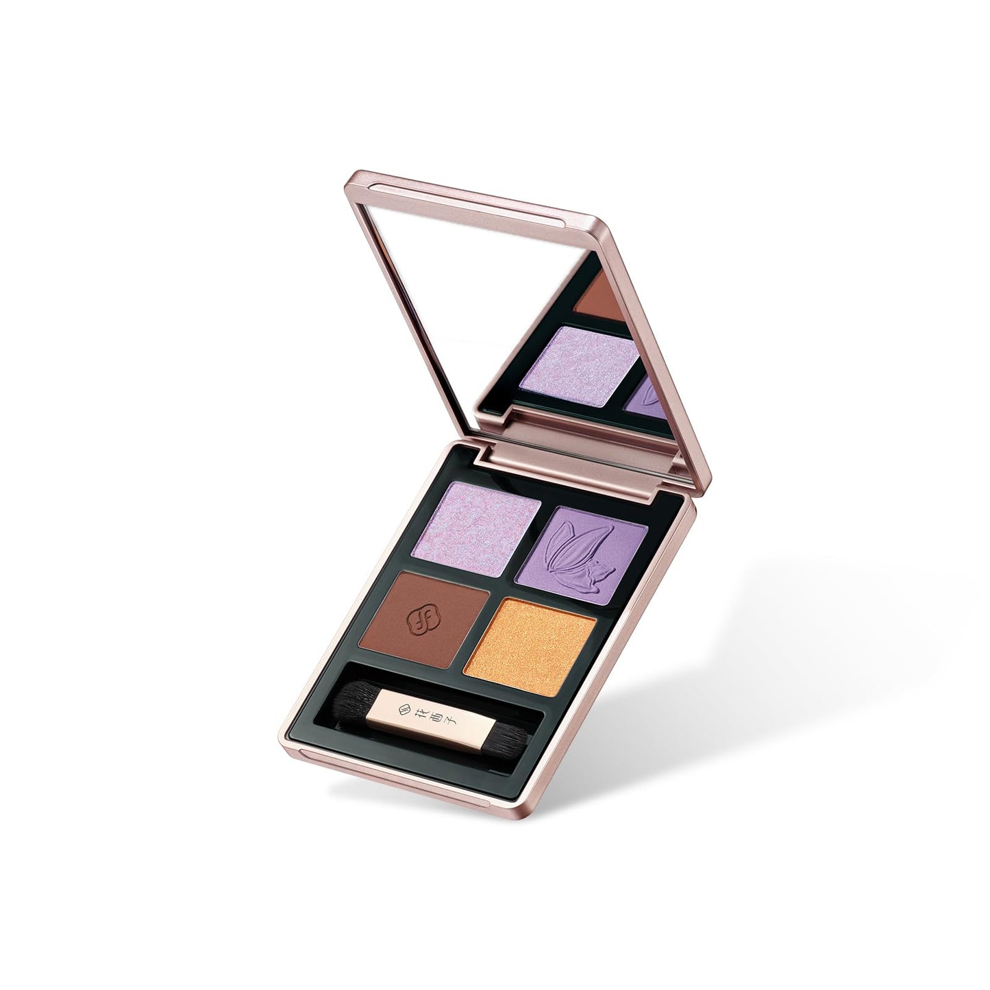 FLORASIS Butterfly Glitter Quad Eyeshadow Palette (02 Peach Haze, 1 Count)