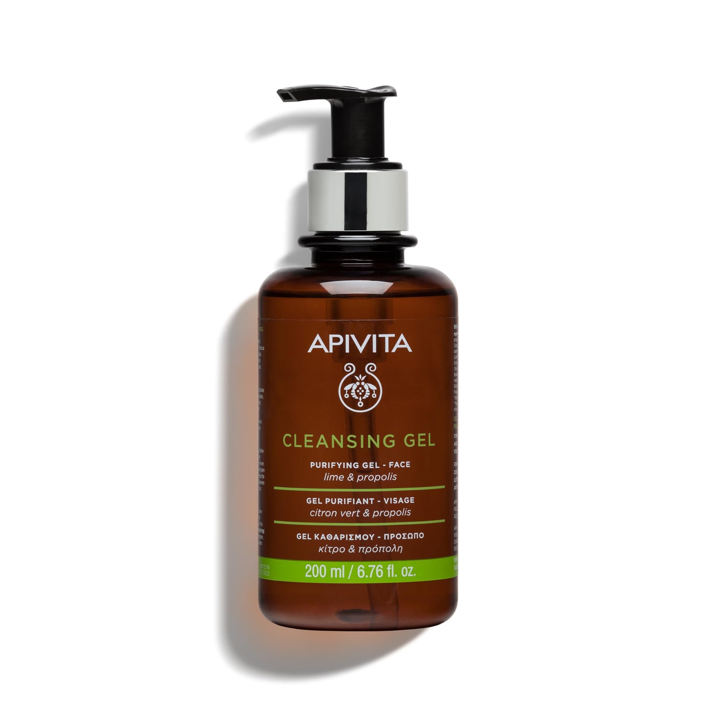 Apivita Cleansing Gel, Purifying & Oil-Balancing Gel for Face with Lime & Propolis