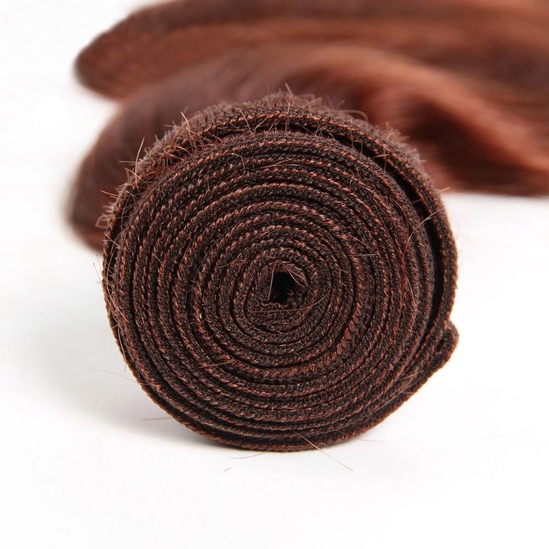 Color 33 Human Hair Bundles Reddish Brown Body Wave Bundles 8 10 12 inch Double Weft Brazilian Virgin Copper Red Human Hair Extensions