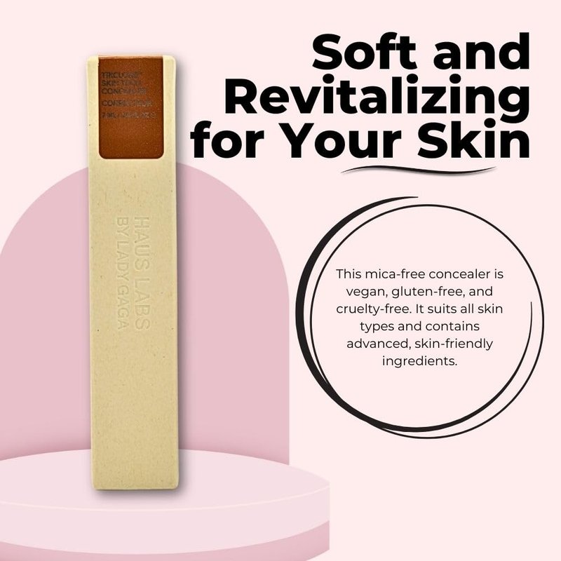 Haus Labs Triclone Skin Tech Hydrating Concealer 43 Medium Deep Golden Yellow Olive Undertones – Brightening, Crease-Resistant, Arnica-Infused