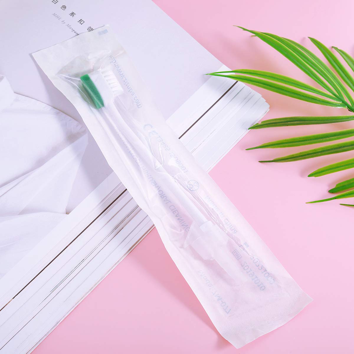 wellgler Oral Care Single Use Suction Swab Toothbrush（20pcs）