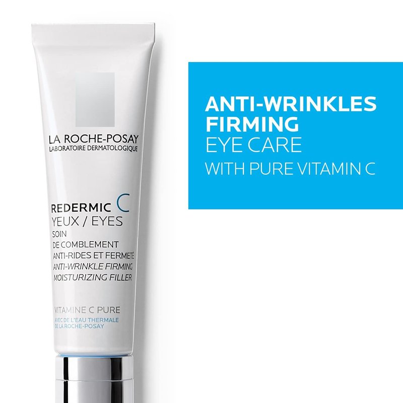 La Roche-Posay Redermic C Vitamin C Eye Cream - Anti-Aging Formula with Hyaluronic Acid | 0.5 Fl Oz