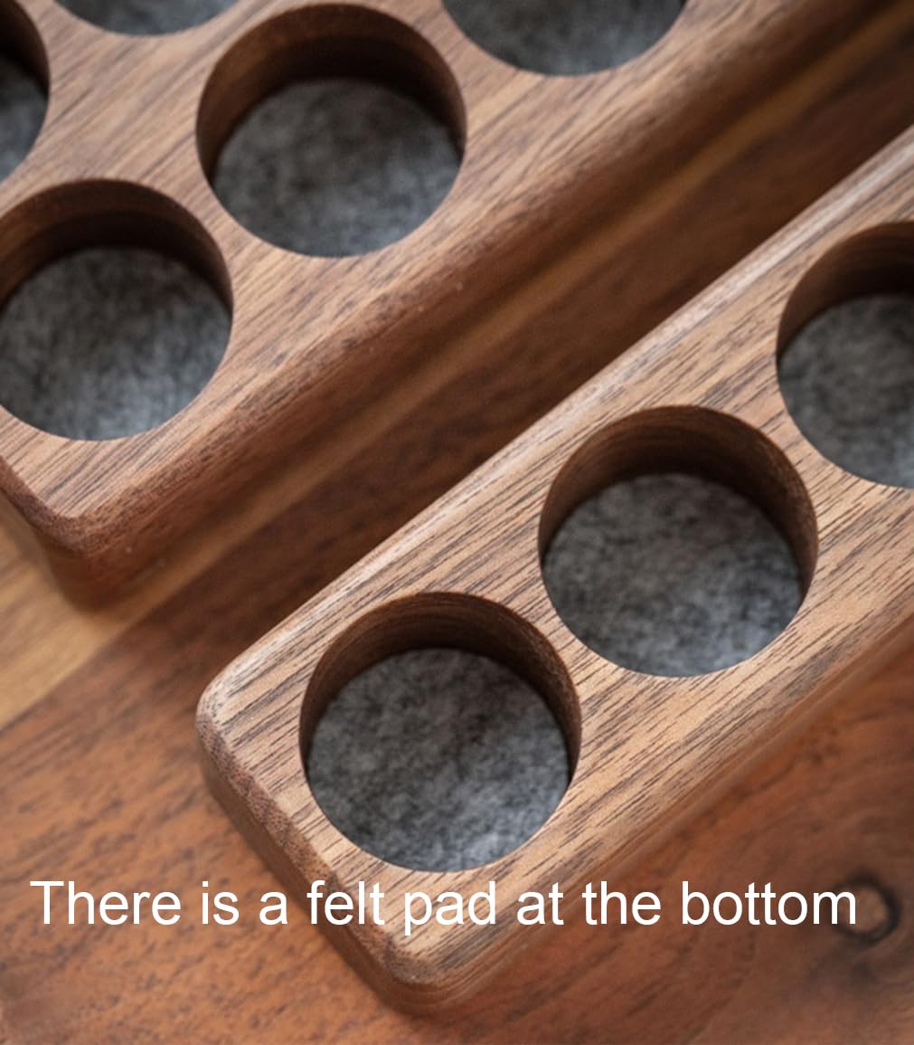 Wooden 7 Slots Wood Essential Oil, Organizer Nail Polish Shelf