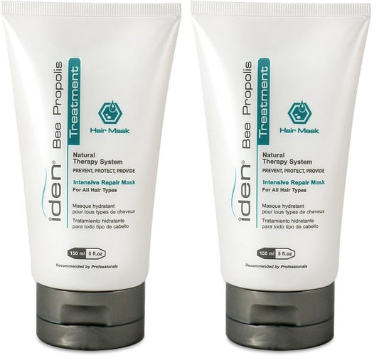 IDEN Bee Propolis Treatment Hair Mask for Damaged Hair, Fortifies Weakened Hair, Deep Hydration, 5 fl.oz (Pack of 2)
