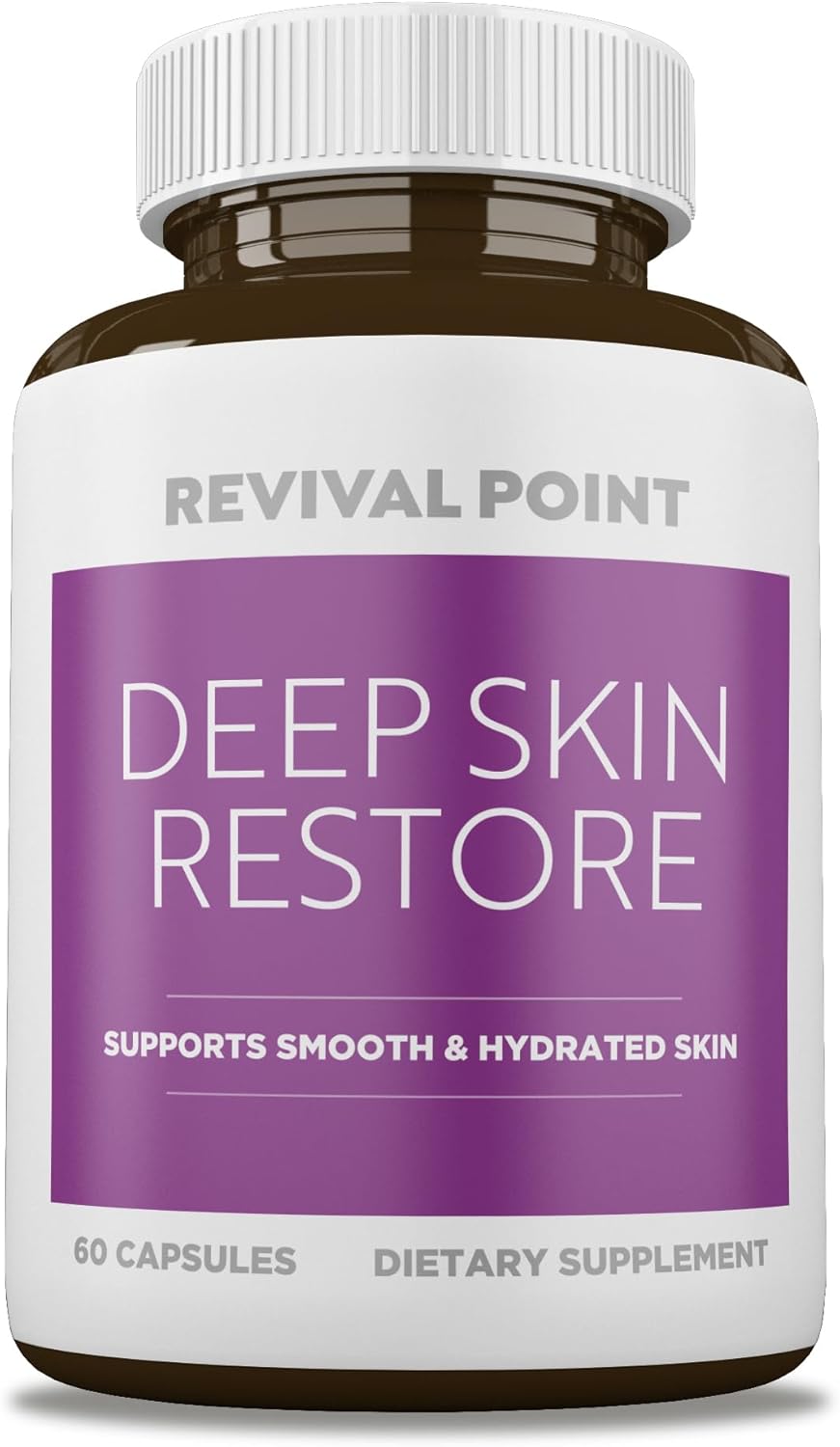 Deep Skin Restore - Advanced Dermal Repair Complex for Firmness & Hydration | Vegan Collagen Builder - 60 Capsules