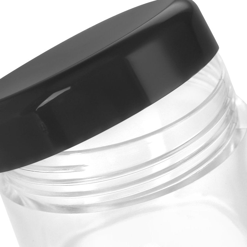 HOIGON 96 PCS 20g 20ml Clear Plastic Sample Containers, Leak-Proof Round Plastic Cosmetic Containers with Black Screw Lids for Creams, Lotions, Makeup, Colored Acrylics