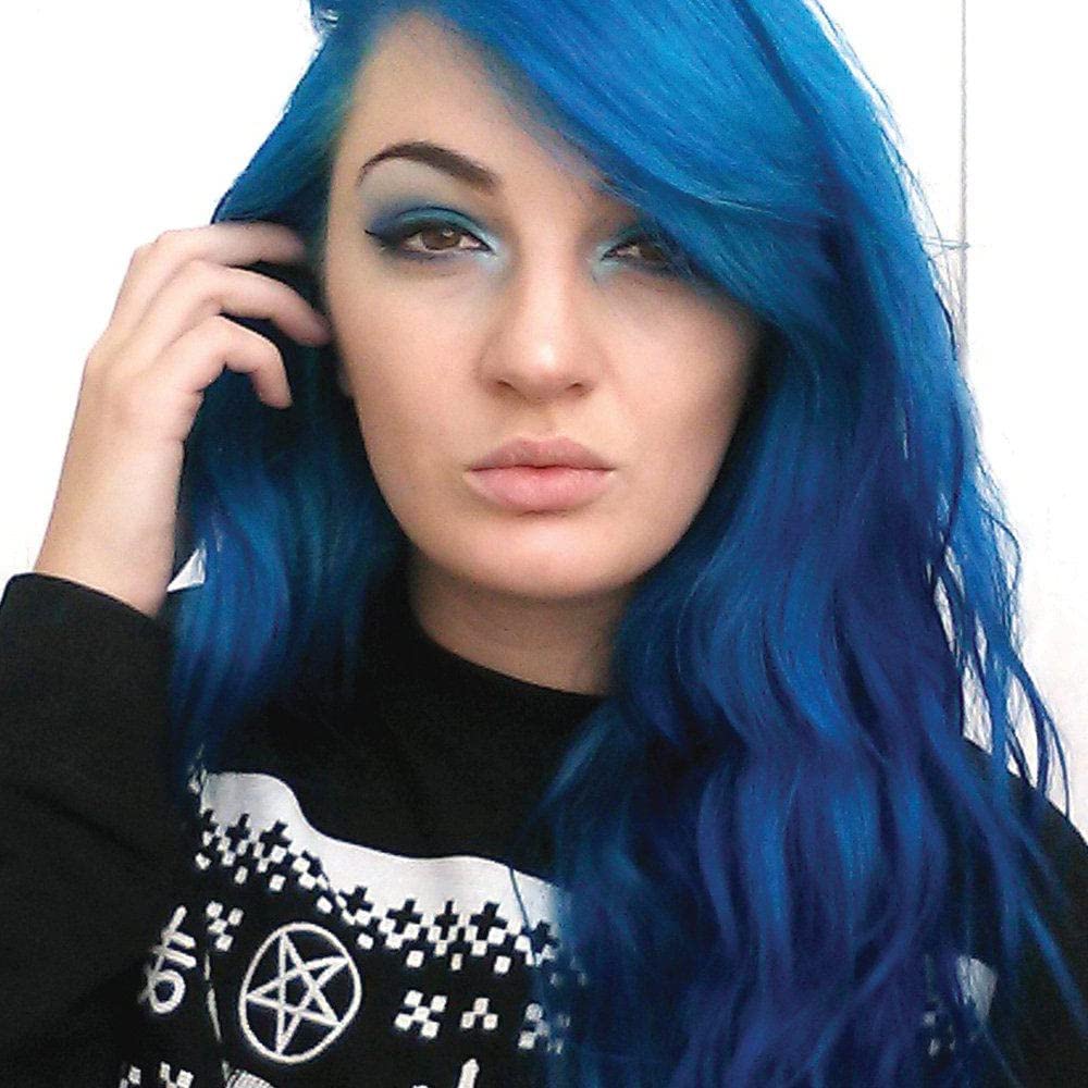 MANIC PANIC Classic Blue Moon Semi Permanent Hair Color - Neon Cool Blue Hair Dye for Women & Men That Lasts 4-6 Weeks - Vegan, Ammonia & Cruelty-Free - Create & Mix Custom Shades (4oz / 2pk)